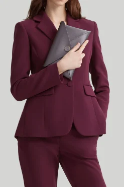 'Medallion' Envelope Clutch Satin-Altuzarra Clearance